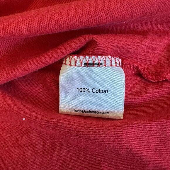 Hanna Andersson Bright Basics Short Sleeve Dress Hanna Red Size 6-7 - Picture 4 of 6